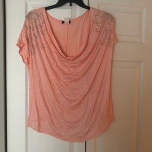 Pink plus size blouse